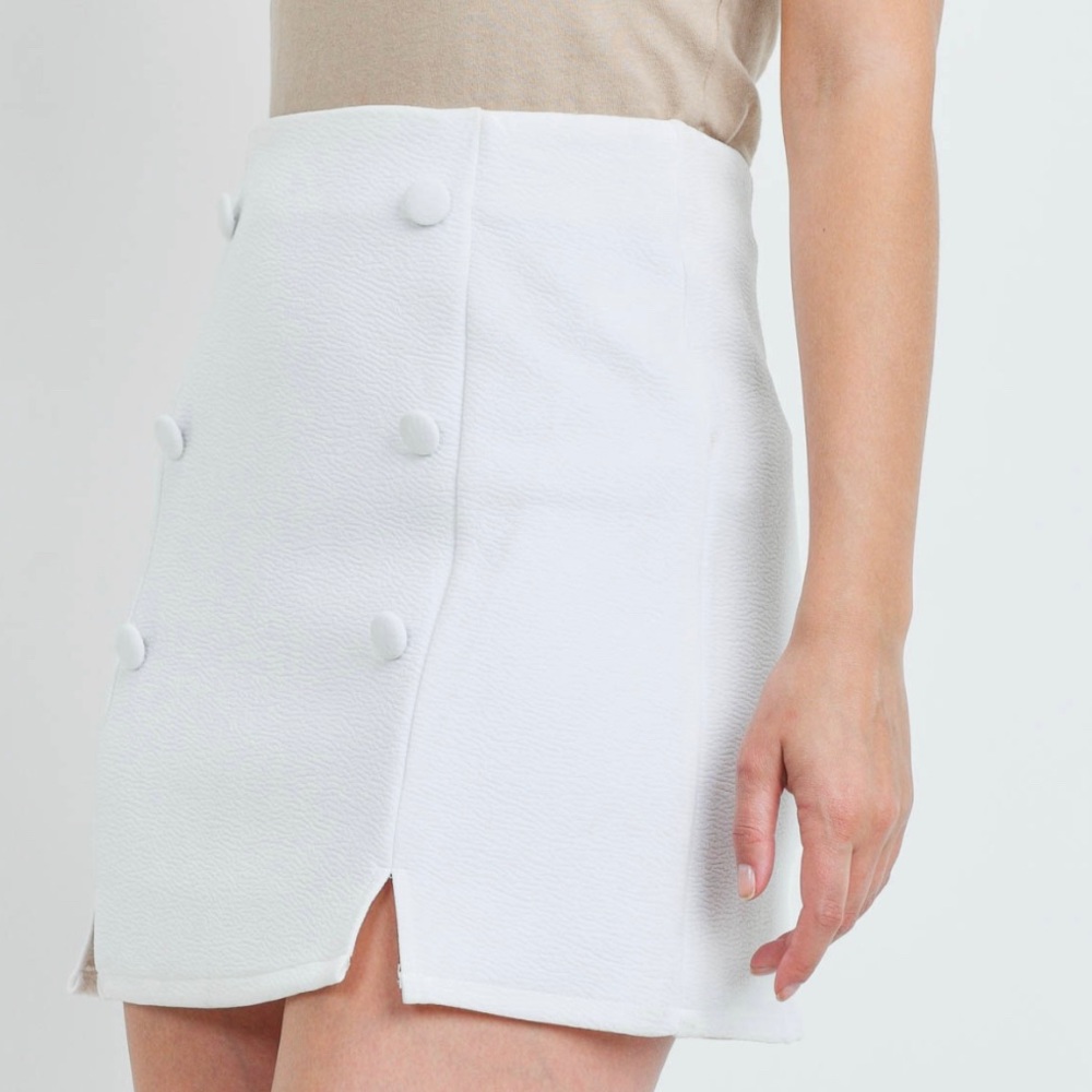 French Kiss  White Skirt  Size S To L NWOT